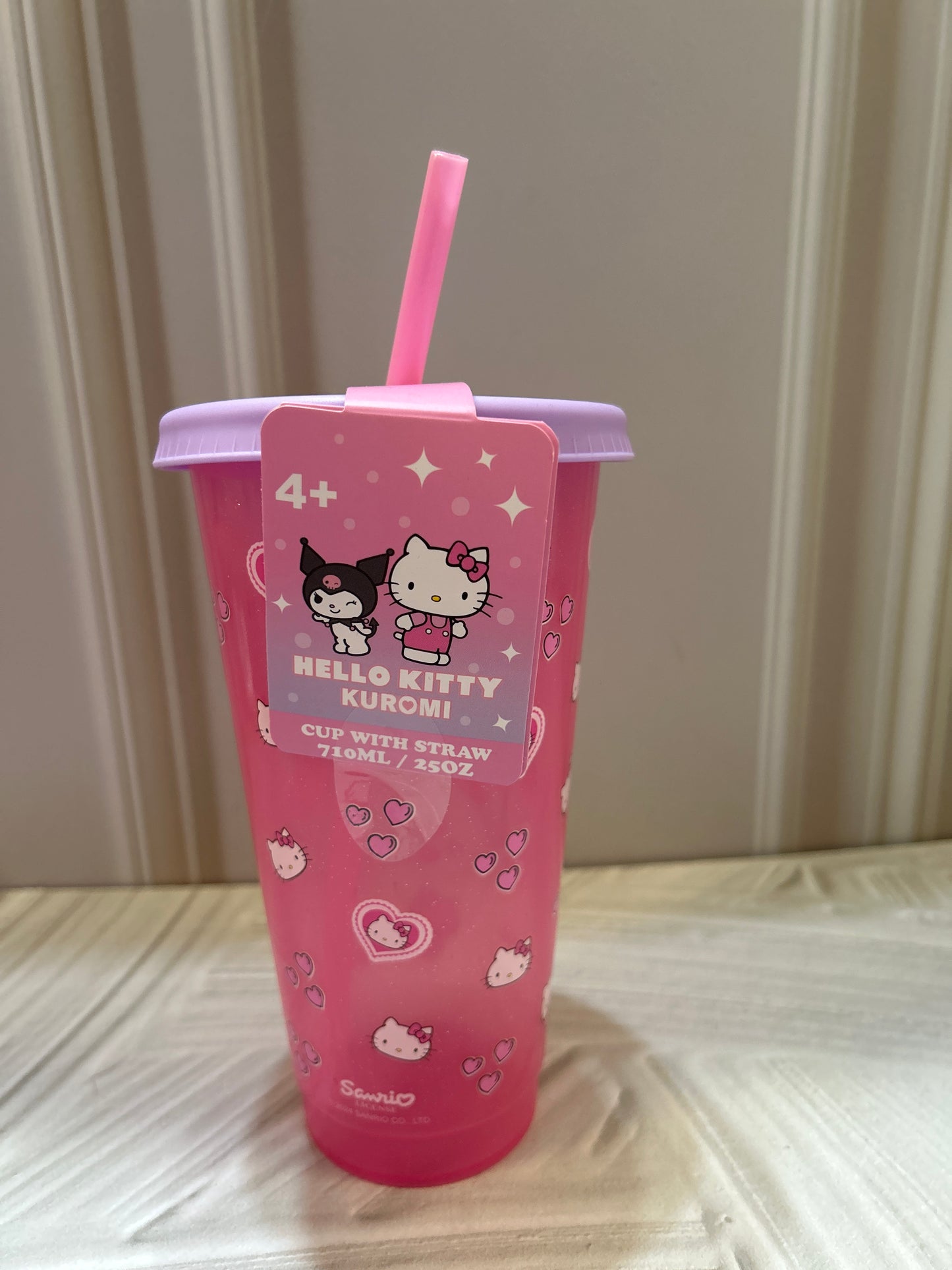 Vaso con Pajilla Hello Kitty