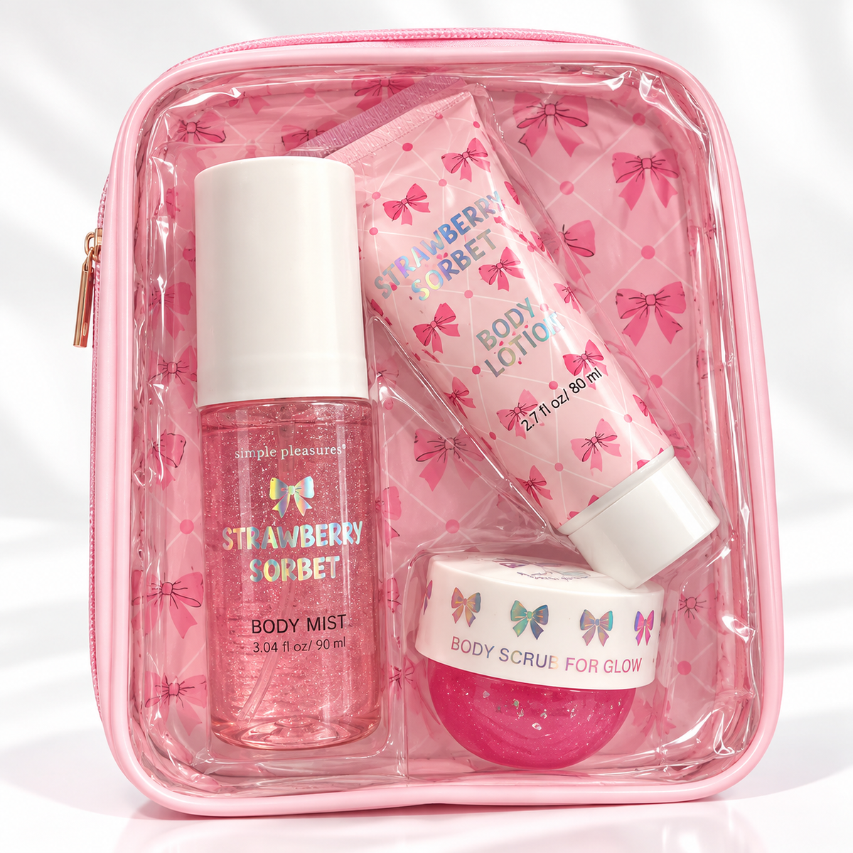 Set Strawberry Sorbet Mist, Scrub y Crema