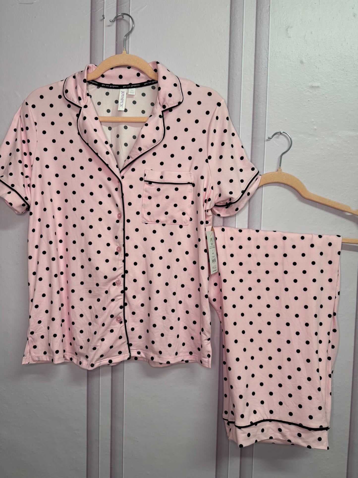Pijama Black Dots⚫️ Rosada🩷🎀