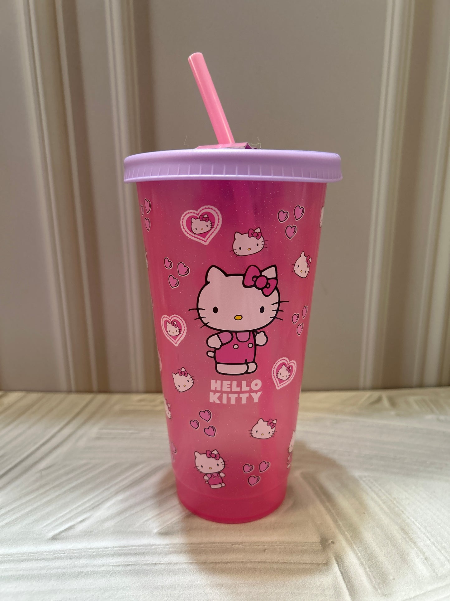 Vaso con Pajilla Hello Kitty