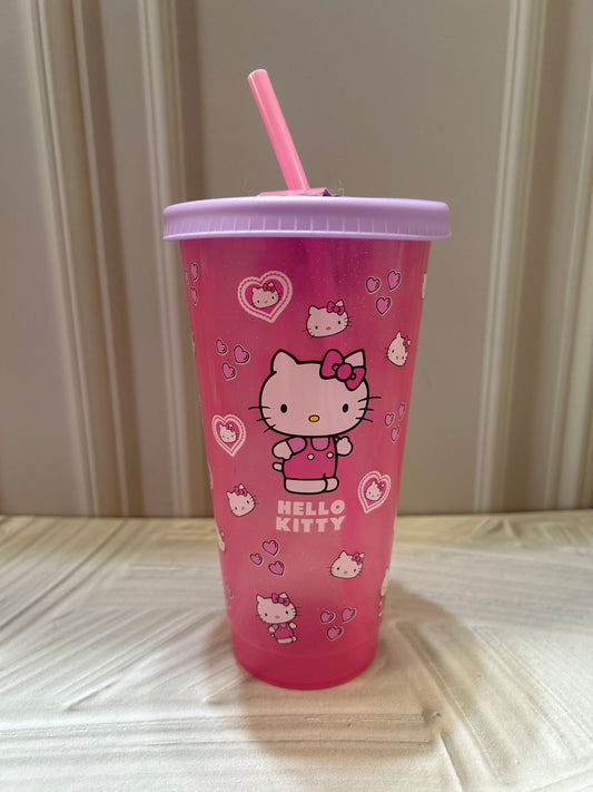 Vaso con Pajilla Hello Kitty