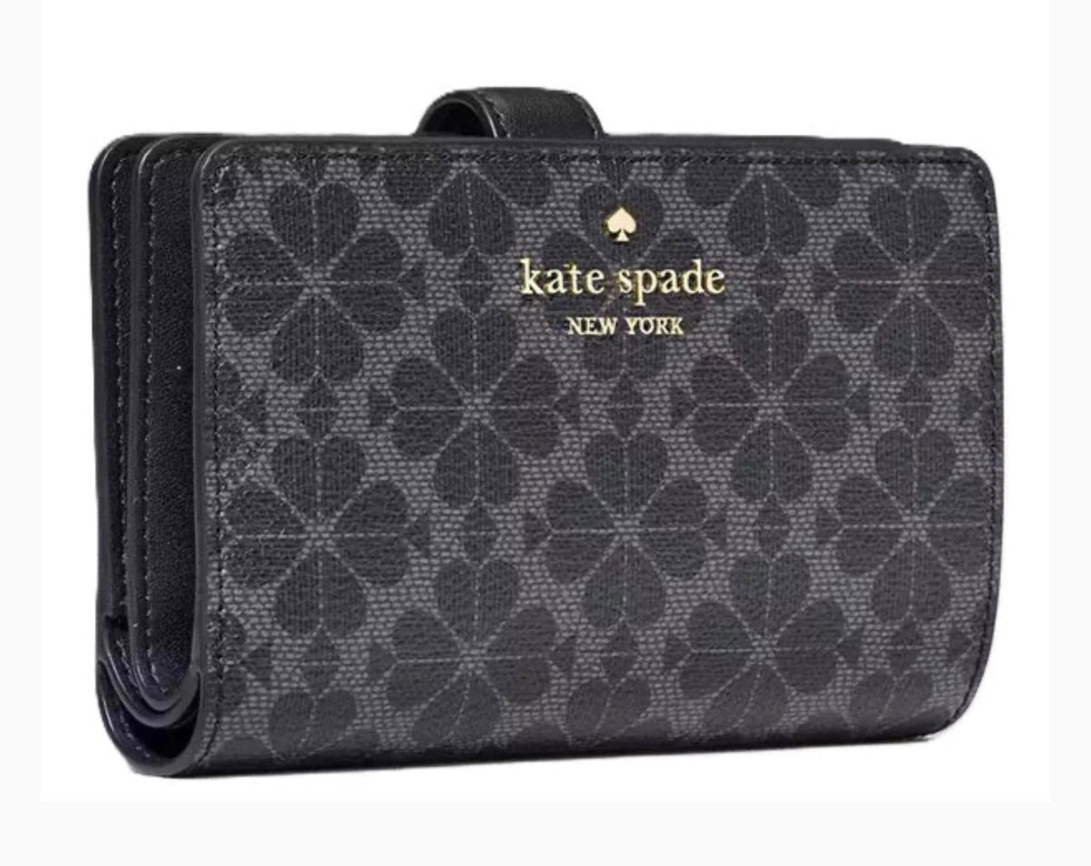 Monedero Kate Spade Negro Floral