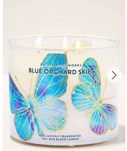 Vela de 3 Mechas Blue Orchard Skies