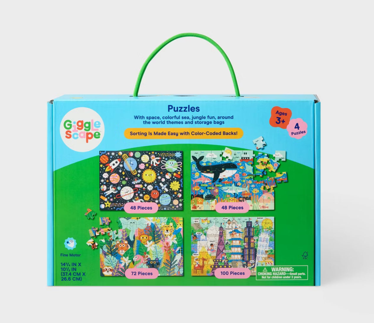 4pk Jigsaw Puzzles 48-100pcs - Gigglescape