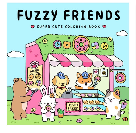 Fuzzy Friends Super Cute Coloring Book