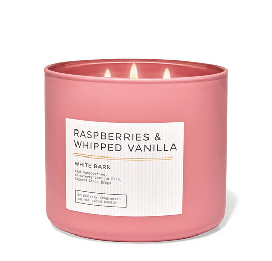 Vela de 3 Mechas Raspberries & Whipped Vanilla