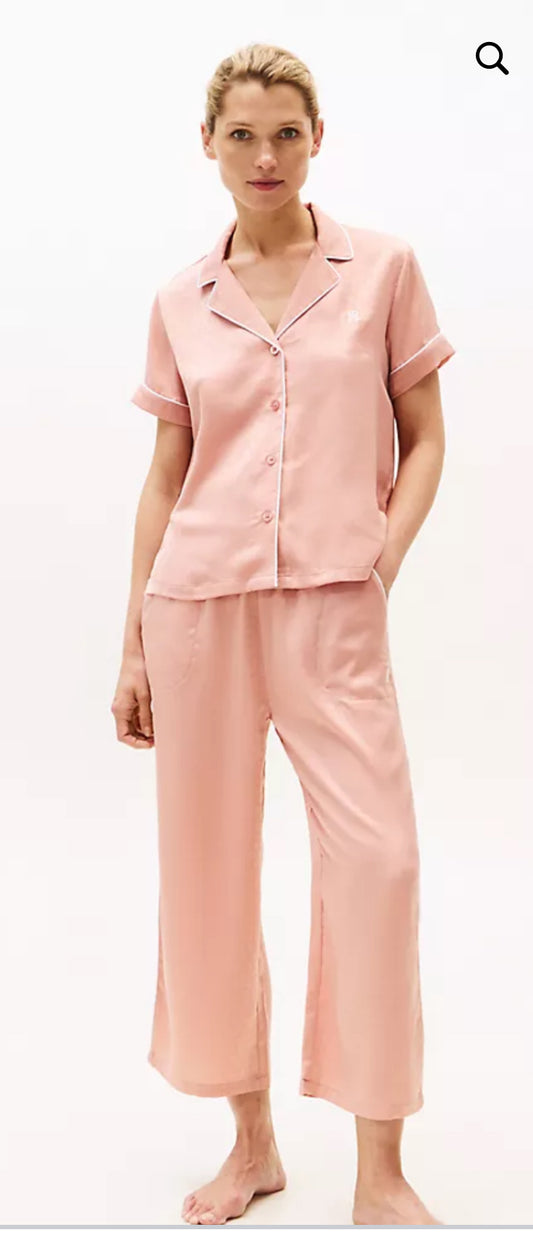 Pijama Tommy Hilfiger Salmon y Blanco