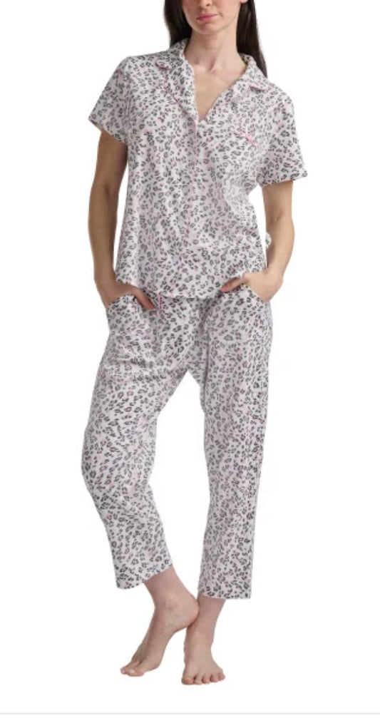 Pijama Gris y Rosado