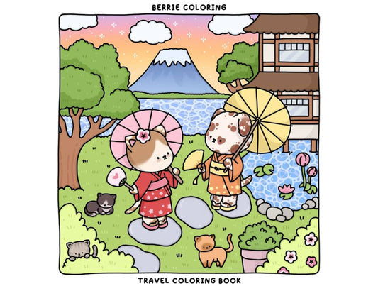 Berrie Coloring✨ Travel Coloring Book