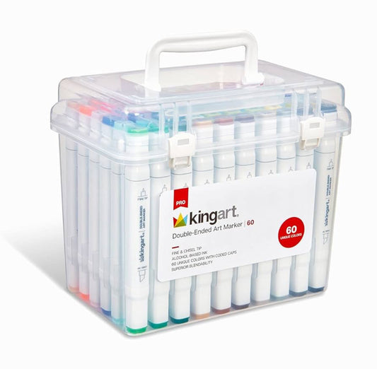 Marcadores Kingart Doble Punta 60 pcs