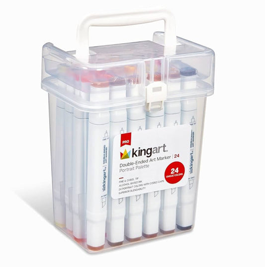 Marcadores Kingart Doble Punta 24 pcs