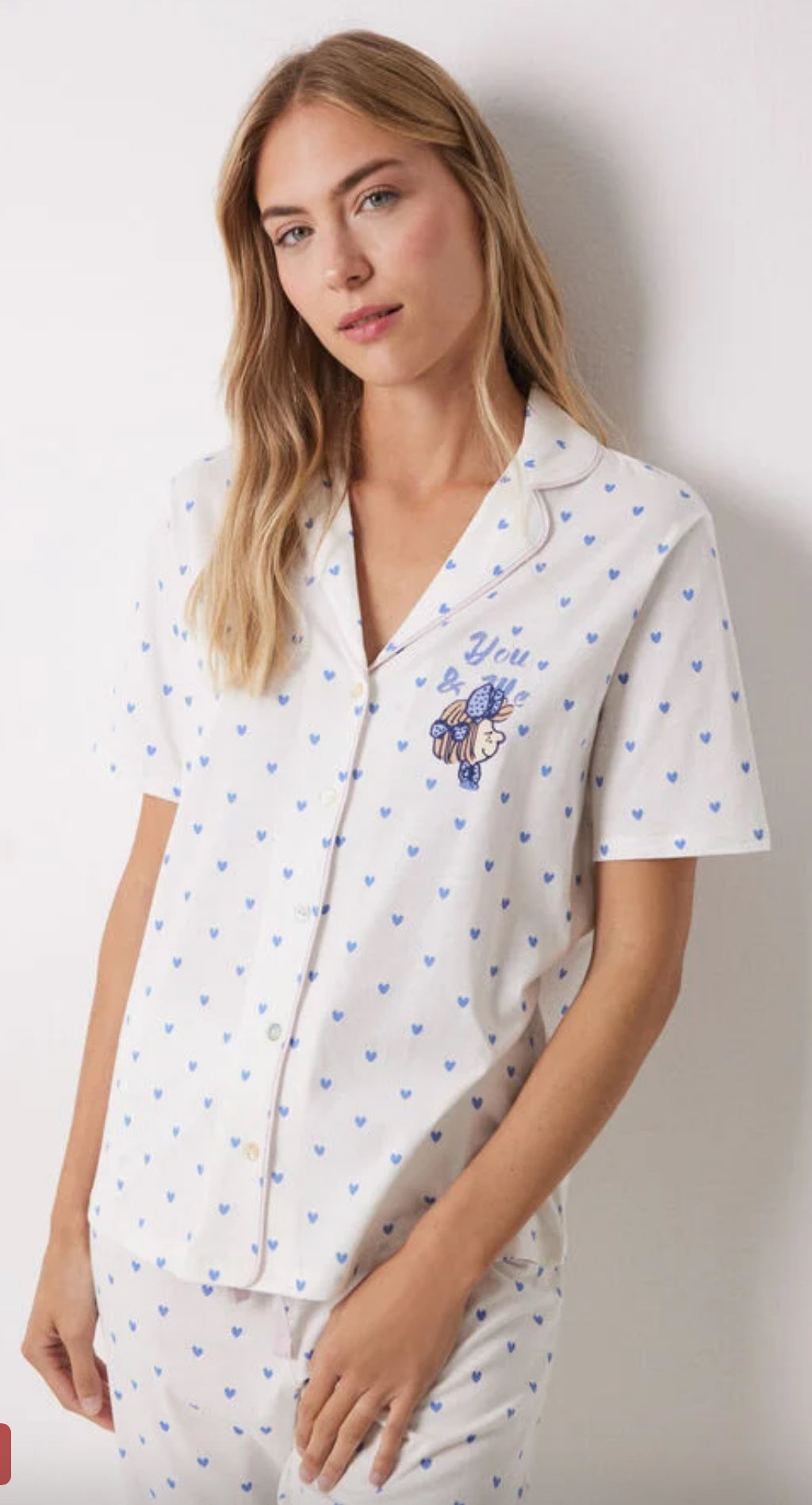 Pijama Corazones Celestes