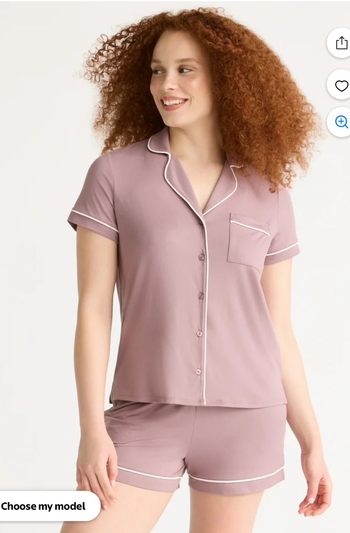 Pijama de Short morado Claro