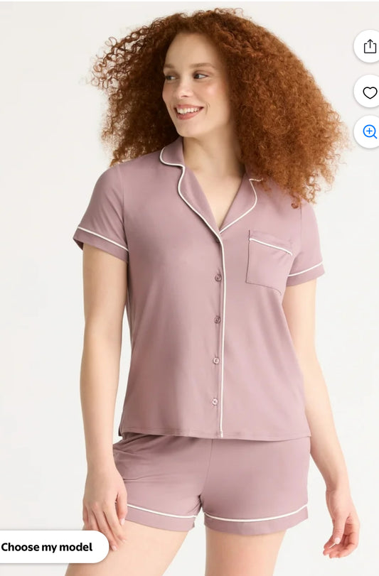 Pijama de Short morado Claro