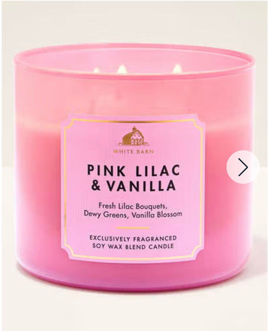 Vela de 3 Mechas Pink Lilac & Vanilla