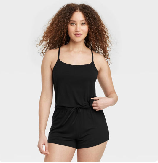 Pijama de Tirantes en Short negro