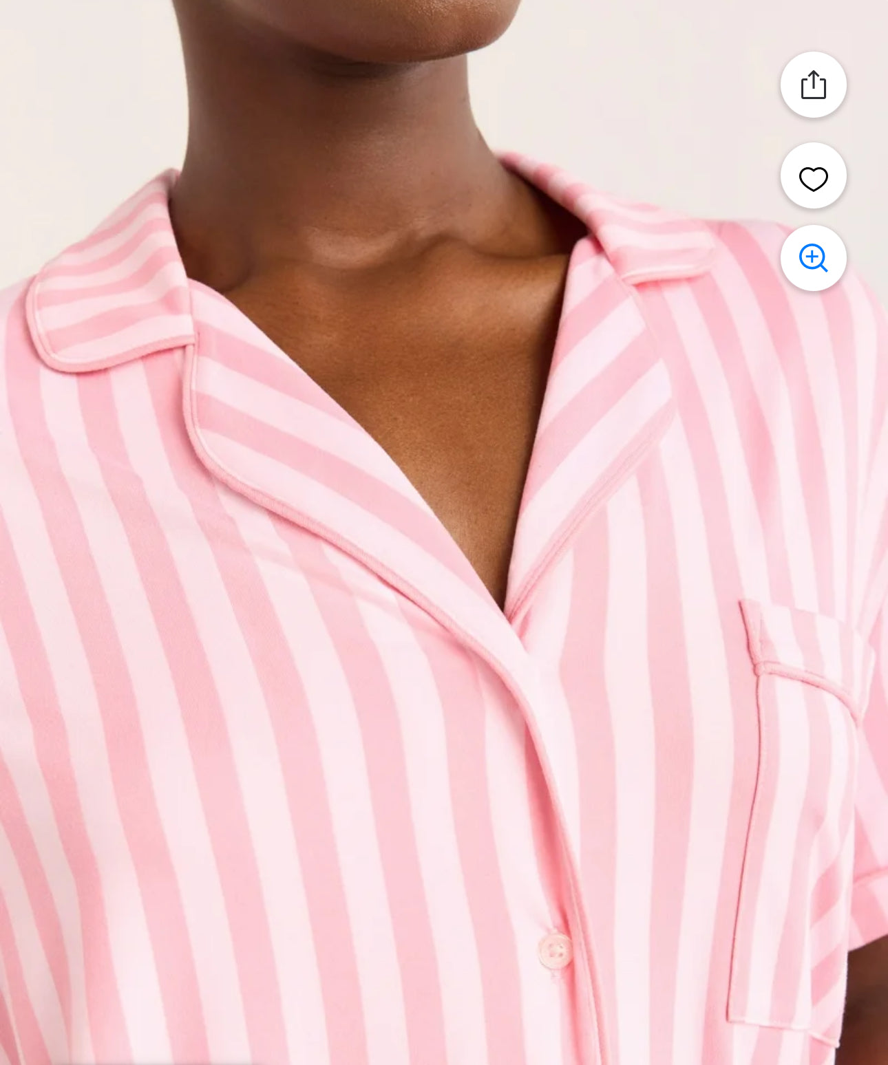 Pijama Rosada Rayada de Short