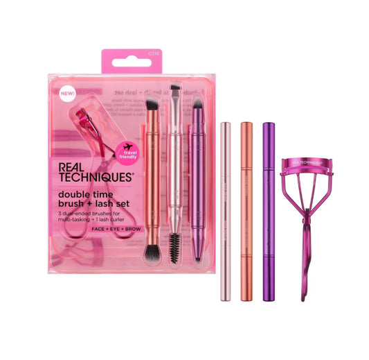Real Techniques Double Time Brush + Lash Set - 4ct