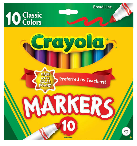Crayola Markers Broad Line 10ct Classic