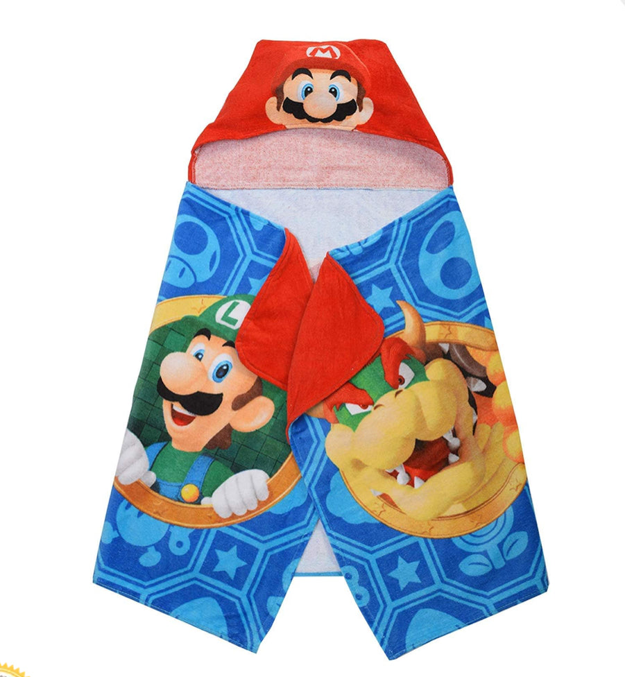 Toalla de Súper Mario con esponja de Baño