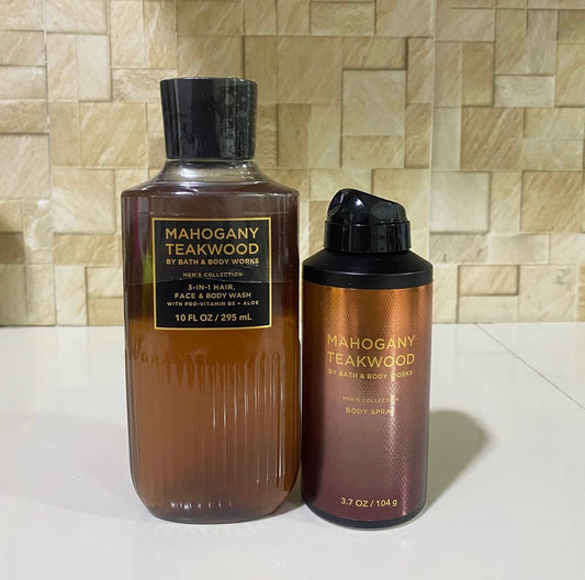 Set de 2 Piezas Mahogany Teakwood