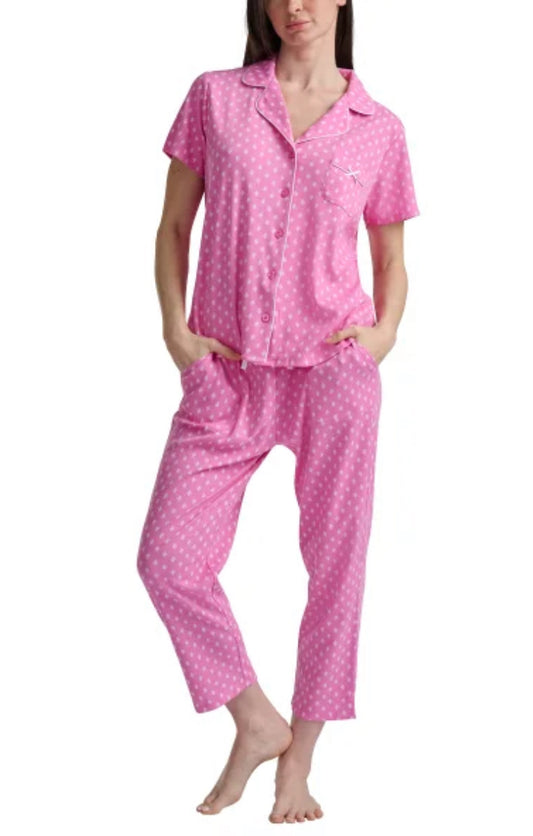 Pijama Rosada y Blanco