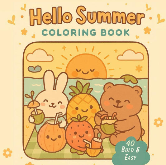 Hello Summer Coloring Book