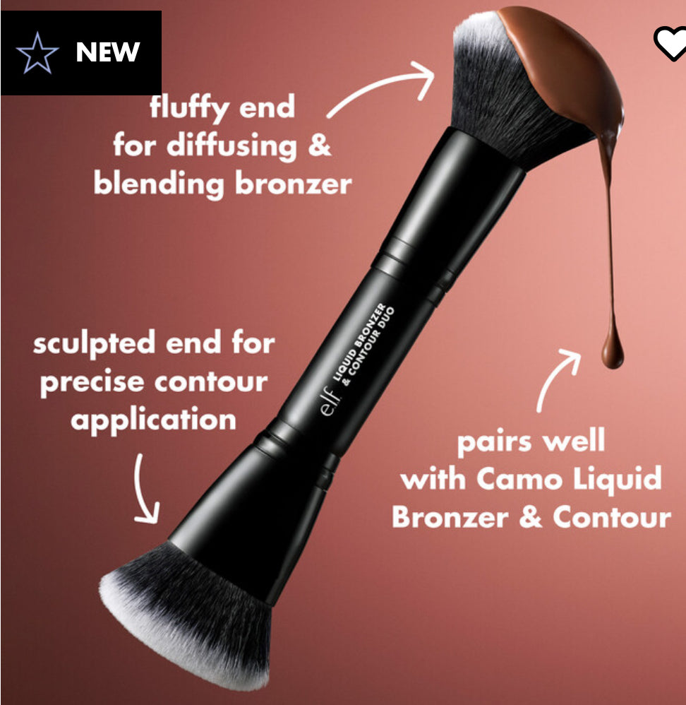 Elf Liquid Bronzer & Contour Duo Brush