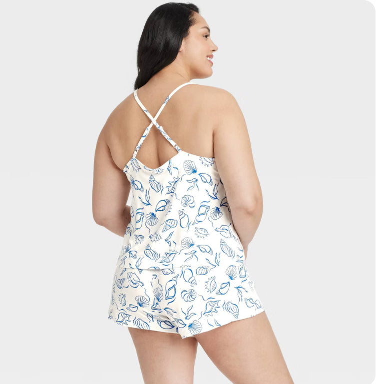 Pijama de Tirantes Short Conchas y caracoles