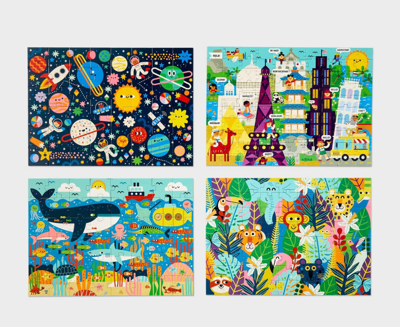 4pk Jigsaw Puzzles 48-100pcs - Gigglescape