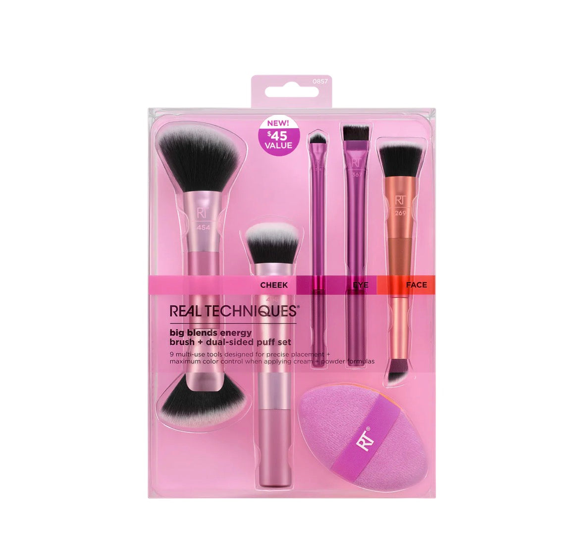 Real Techniques Brush + Dual-Sided Puff Set