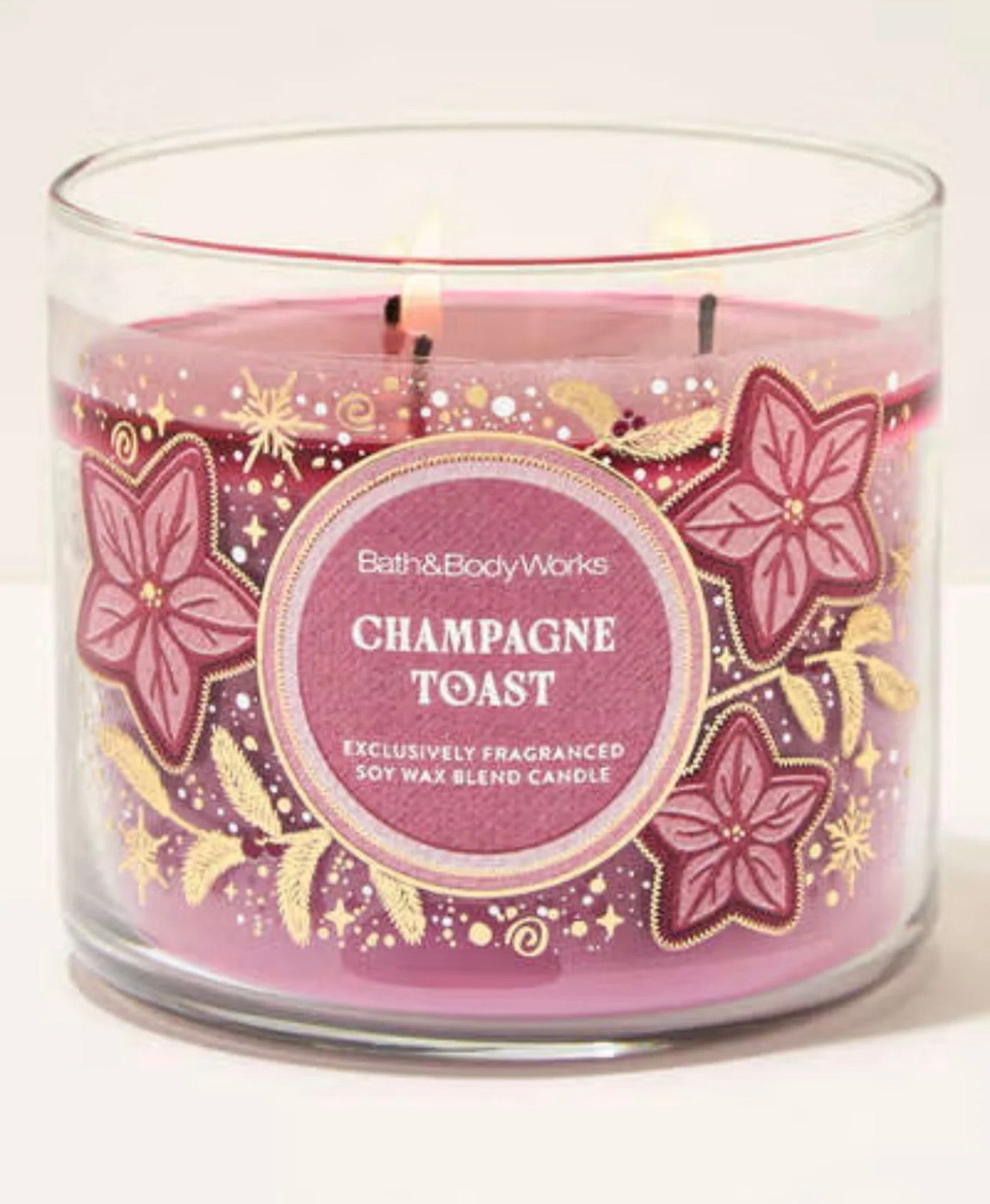 Vela de 3 Mechas Champagne Toast