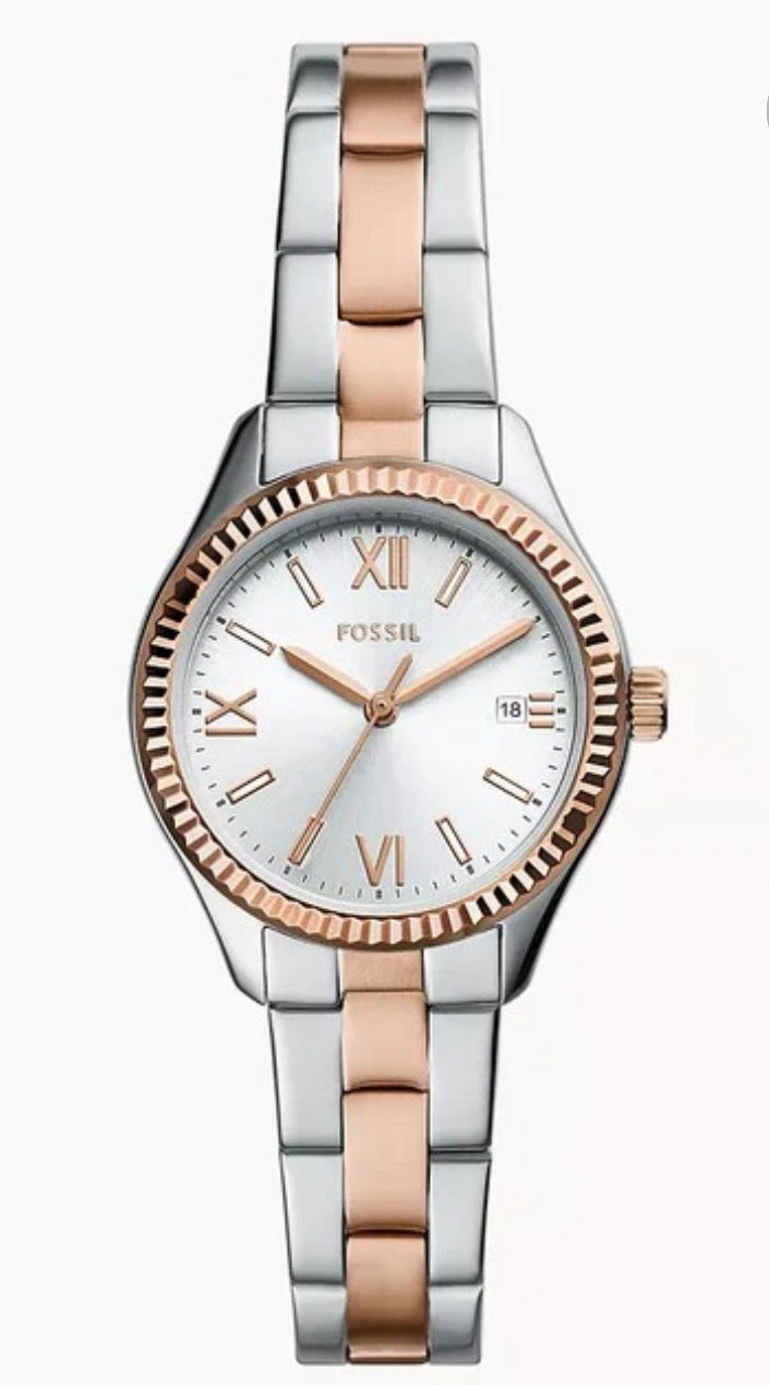 Reloj Fossil de Mujer Plateado y Rose Gold