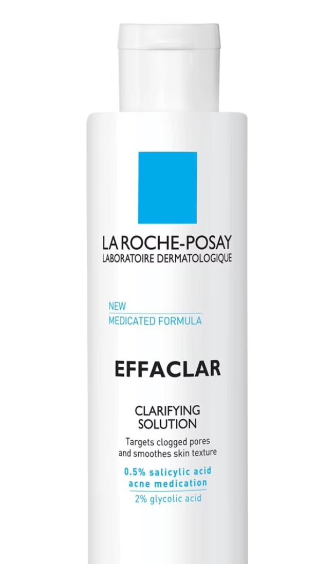 La Roche Posay Effaclar Face Salicylic Acid Toner Clarifying Solution with Medicated 3.4 onz