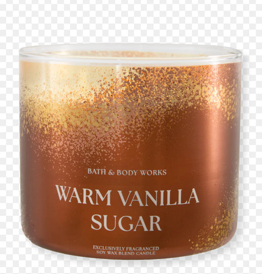 Vela de 3 Mechas Bath and Body Works Warm Vanilla Sugar