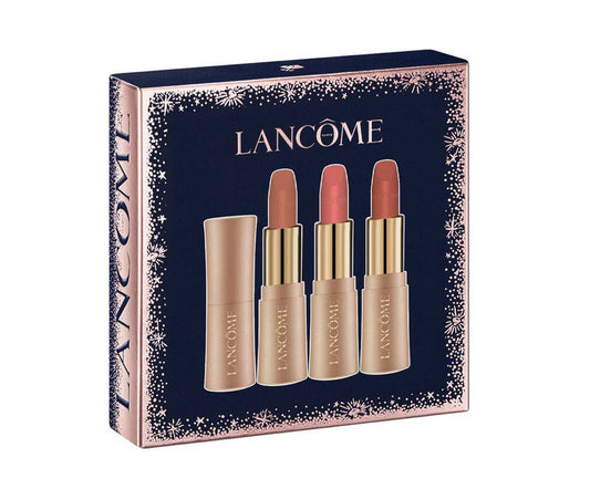 Lancome🤩 3-Pc. L'Absolu Rouge Intimatte Lipstick Holiday Mini Gift Set