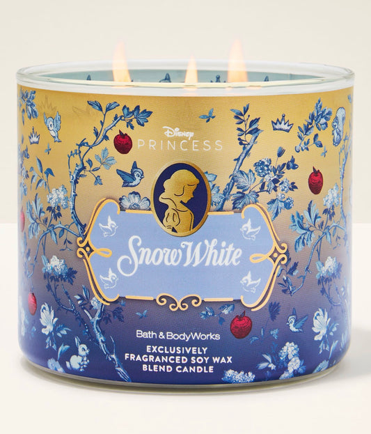 Vela de 3 Mechas Princesas Snow White
