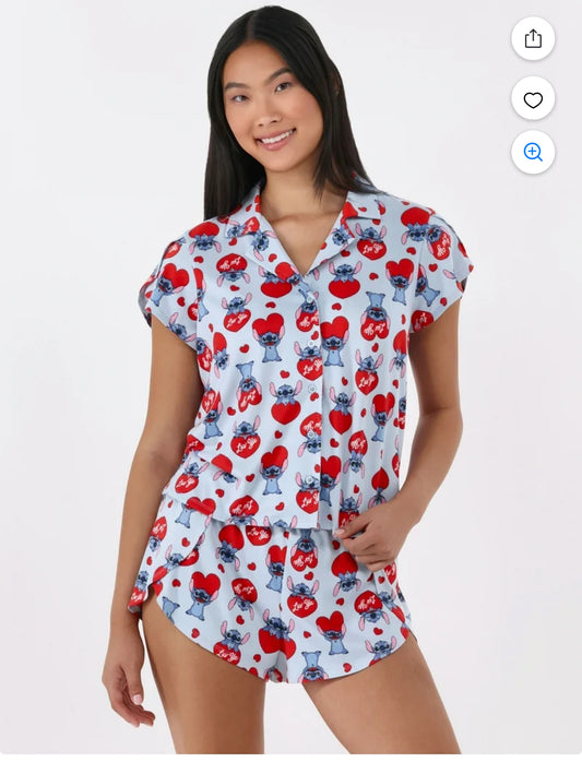 Pijama Stitch Corazones