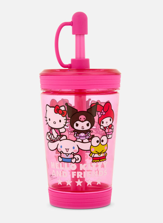 Vaso con Pajilla Hello Kitty and Friends