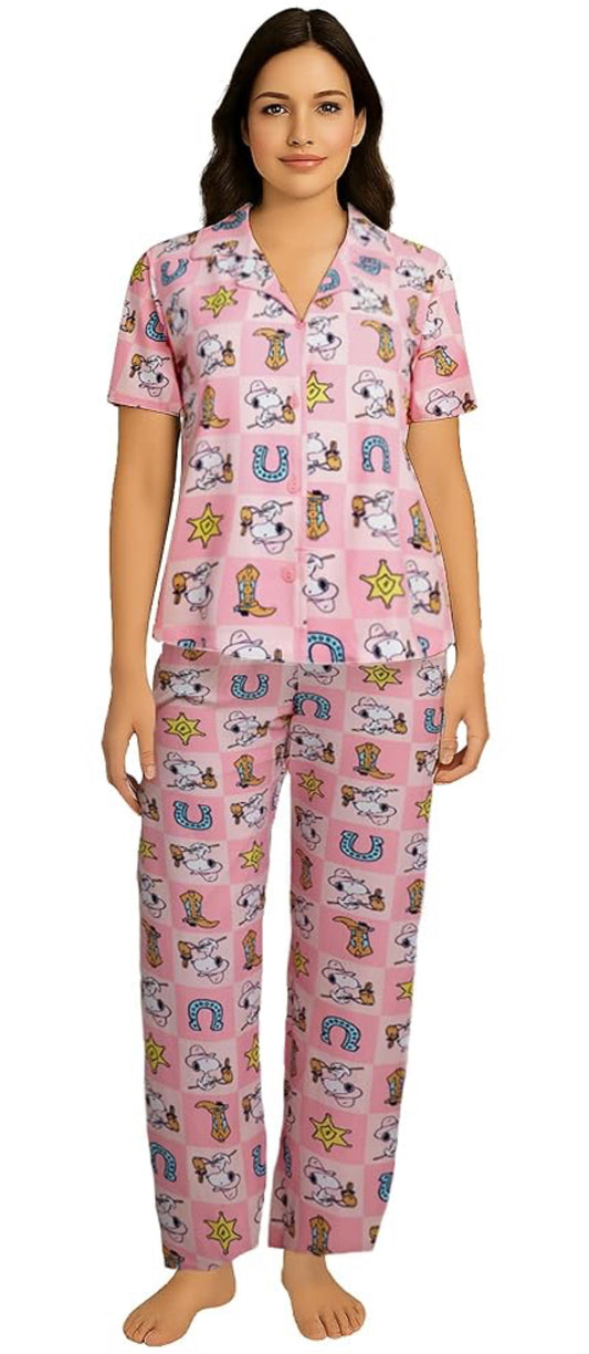 Pijama de Snoppy Rosada