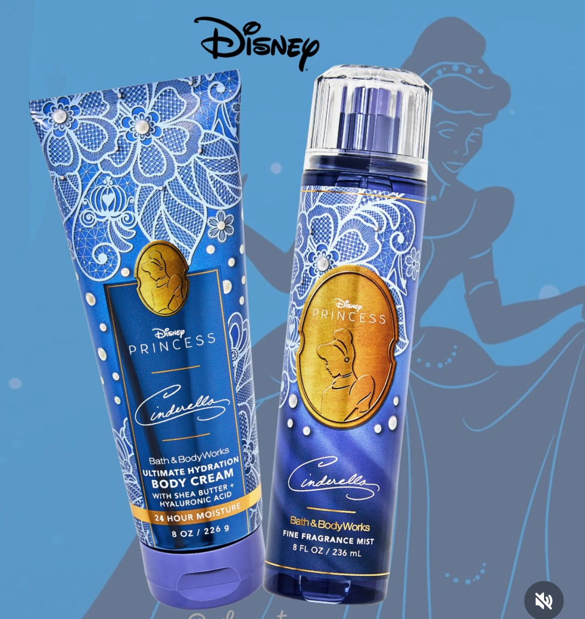 Set Bath and Body Works 2 pcs Princess Cinderella