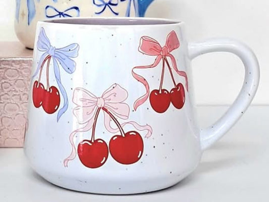Taza Cerezas 🍒 y Lazos 🎀