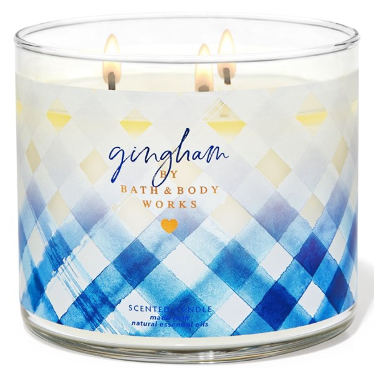 Vela 3 Mechas Gingham