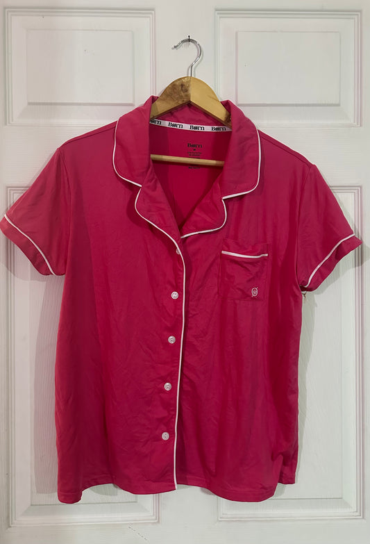Pijama de Short Fuscia con Orilla Blanca Born