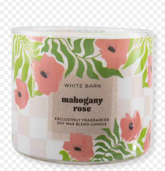 Vela de 3 Mechas Bath and Body Works Mahogany Rose