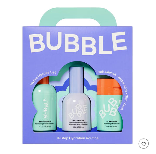 Bubble Skincare Hydro Heroes 3-Step Hydration Routine Kit