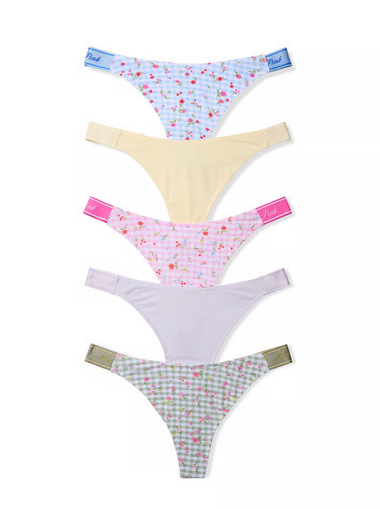 Pack de 5 Pantie Algodón Pink Tanga