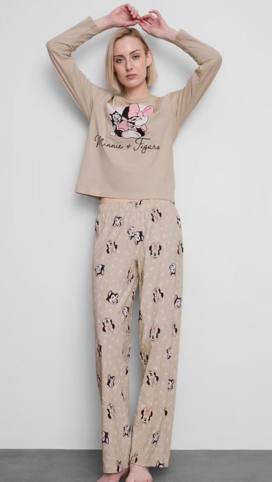 Pijama Minnie Mouse Beige