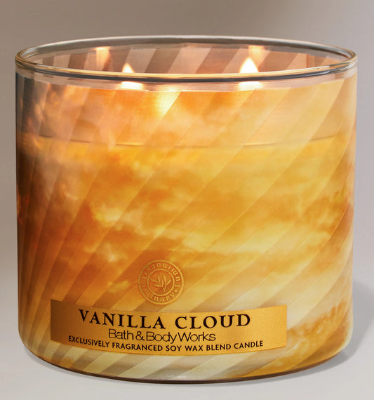 Vela de 3 Mechas Bath and Body Works Vanilla Cloud