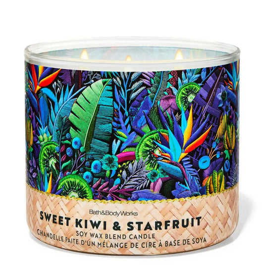 Vela de 3 Mechas Bath and Body Works Sweet Kiwi & Starfruit